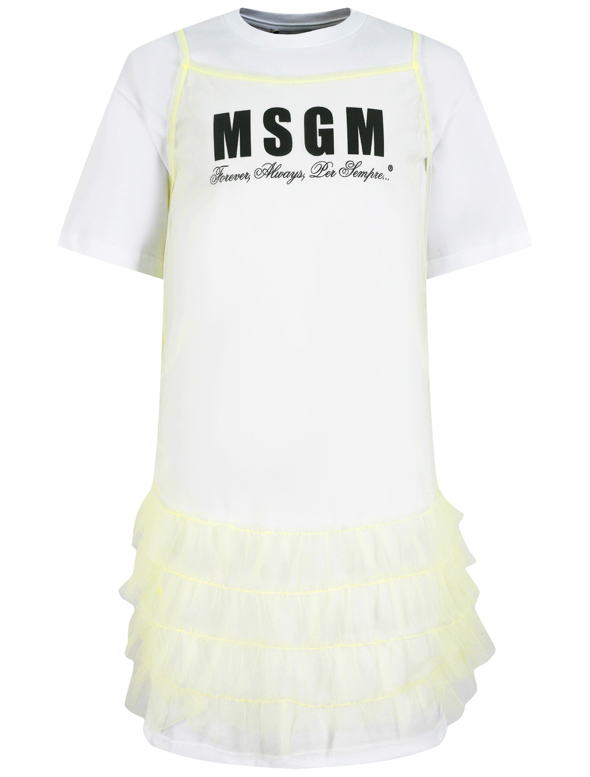 Платье MSGM 2648745, цвет белый, размер 13 1054509414195 - фото 1