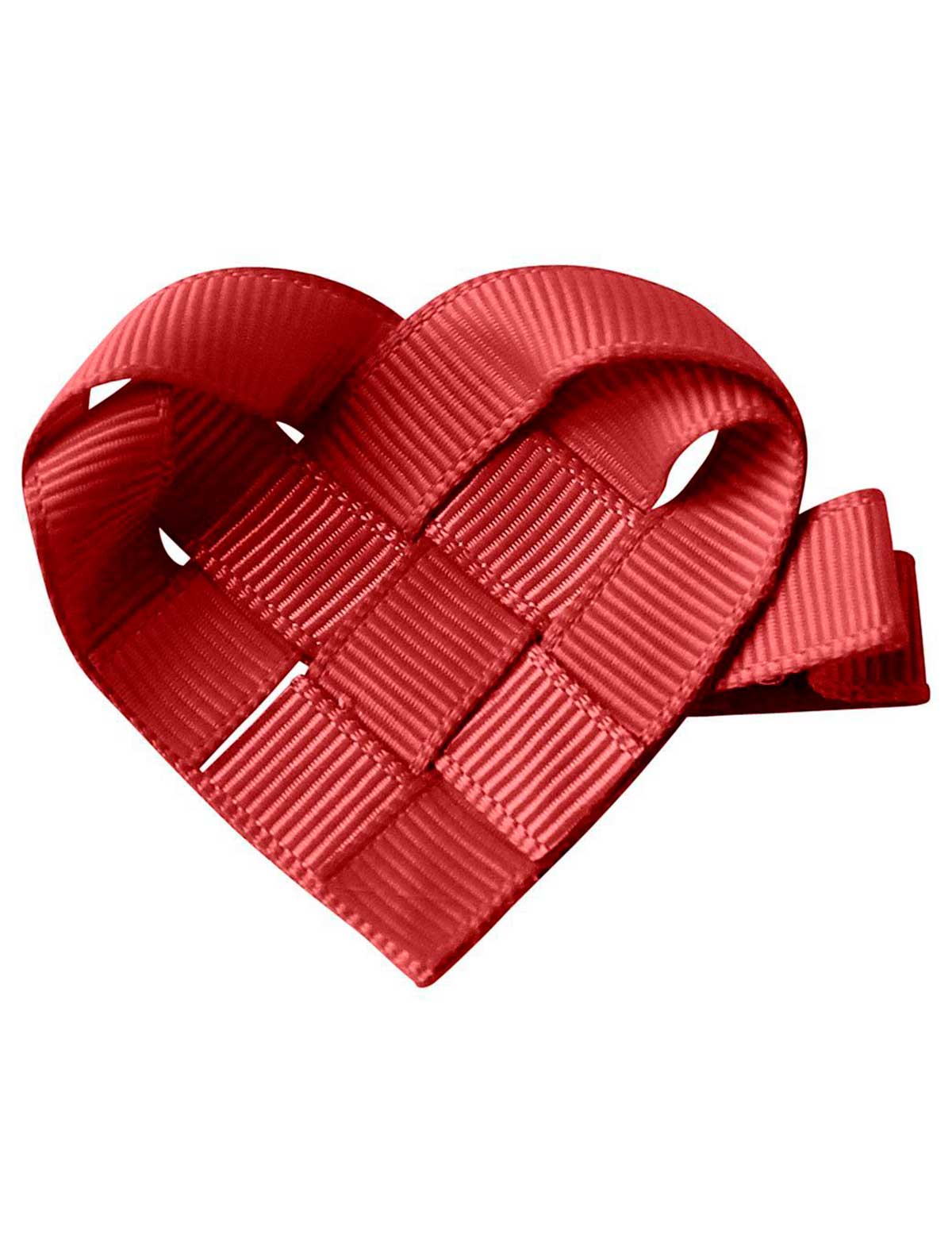 Заколка-зажим красная