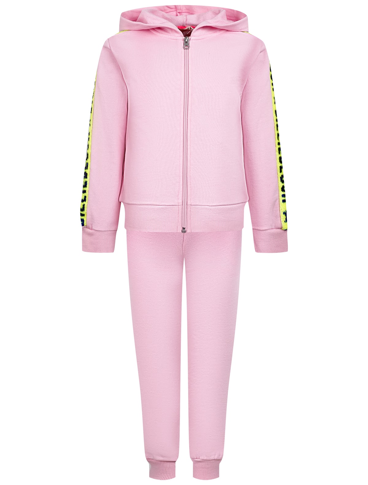 розовый спортивный костюм с лампасами на рукавах