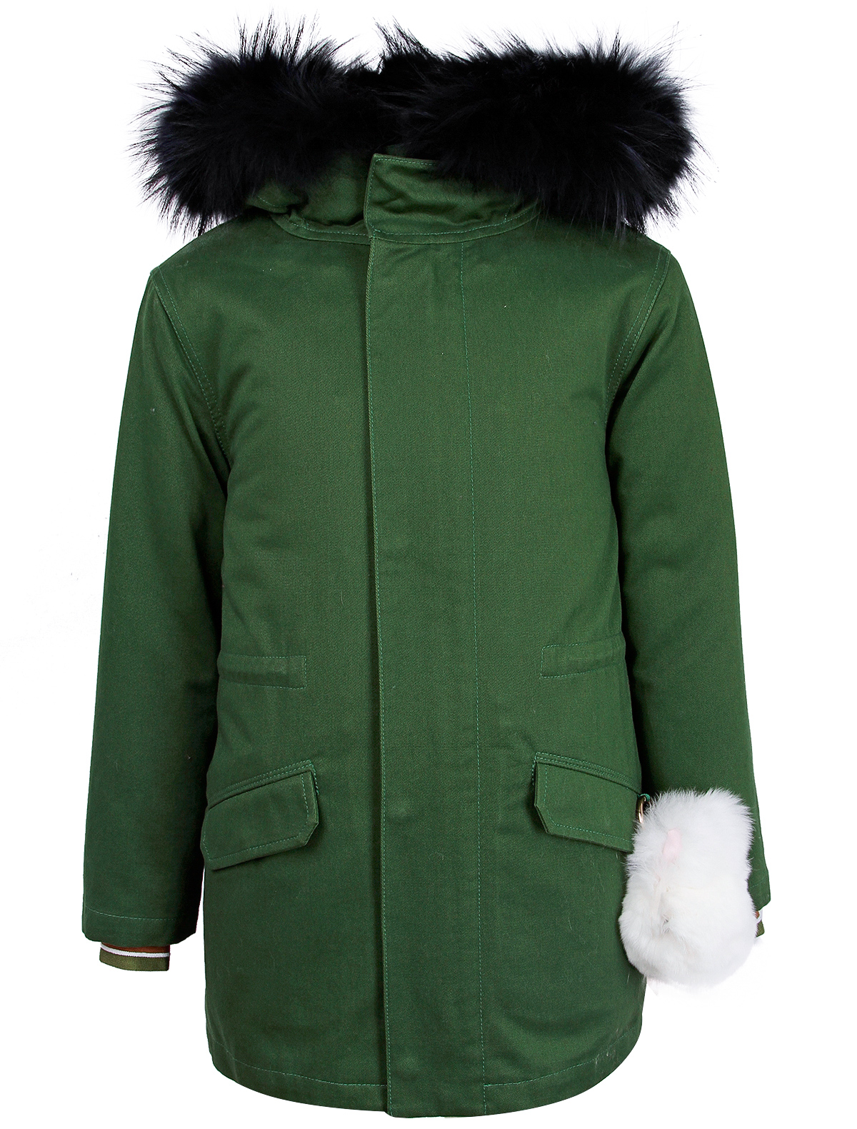 Купить 1874487, Куртка Yves Salomon, зеленый, Женский, 1072209880676