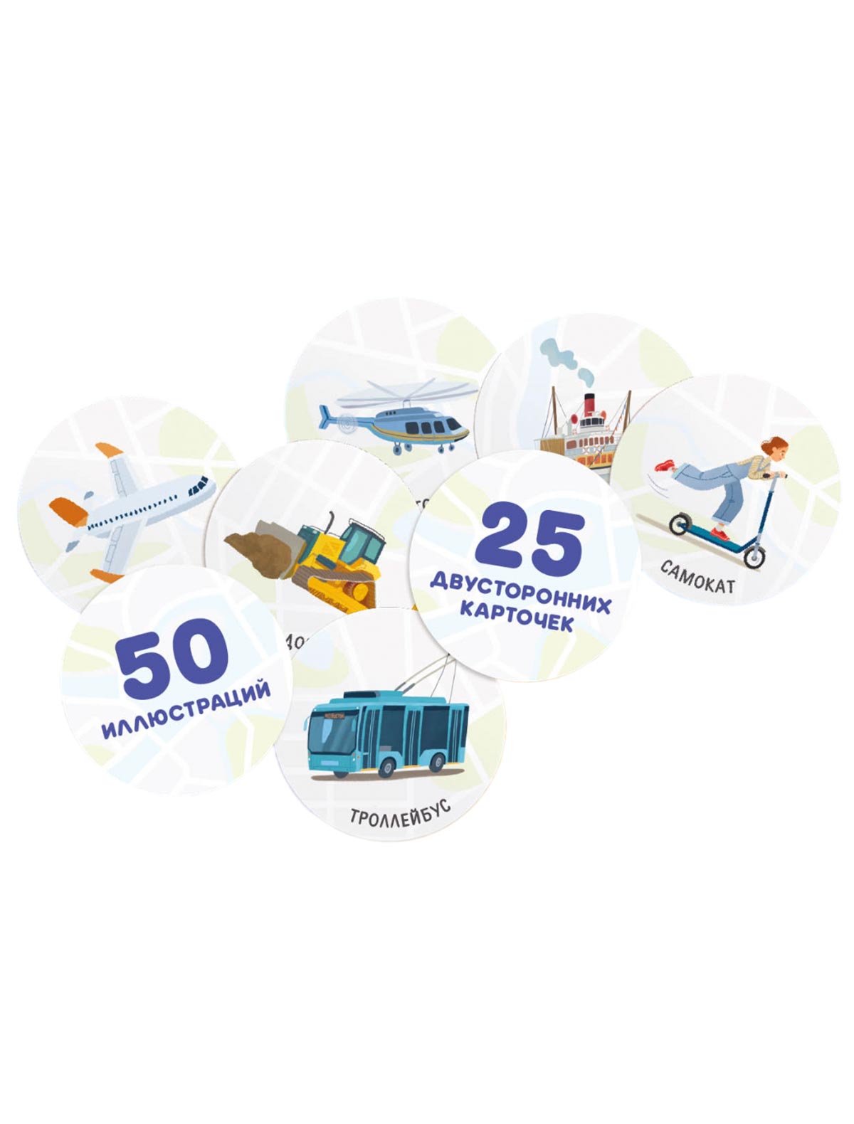 Набор карточек Abumba для игры и обучения: Транспорт