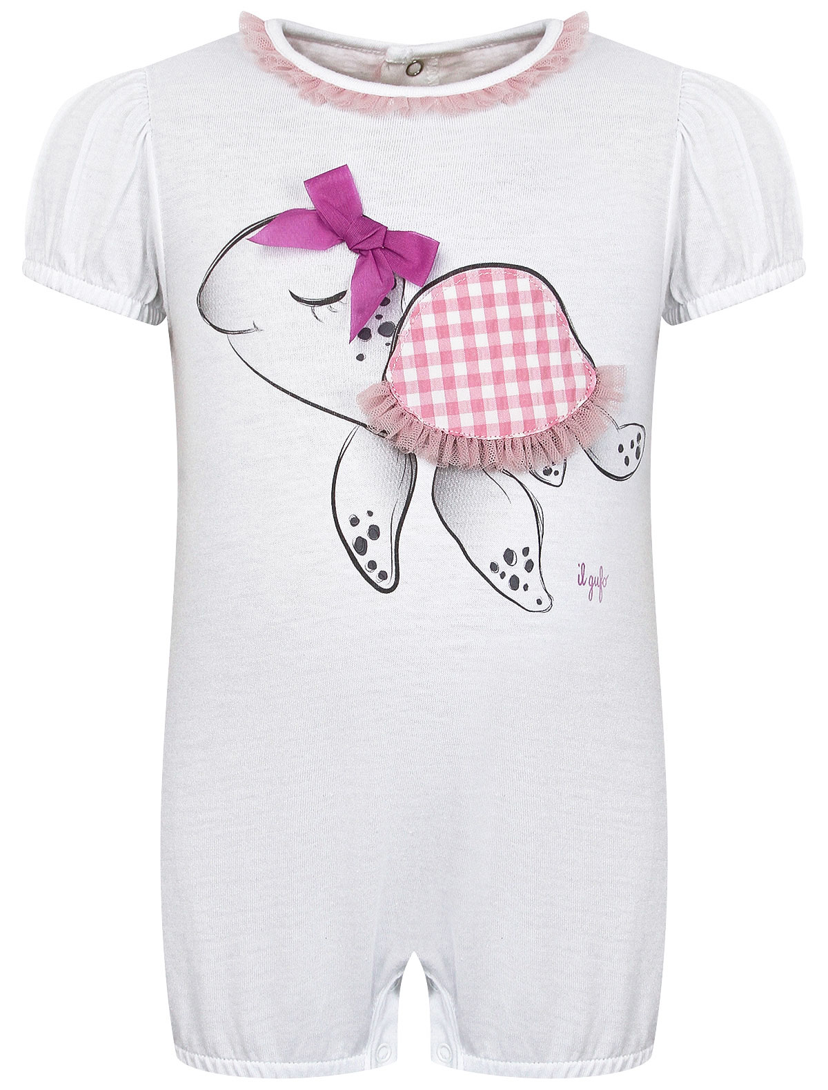 Комбинезон хлопковый с аппликацией