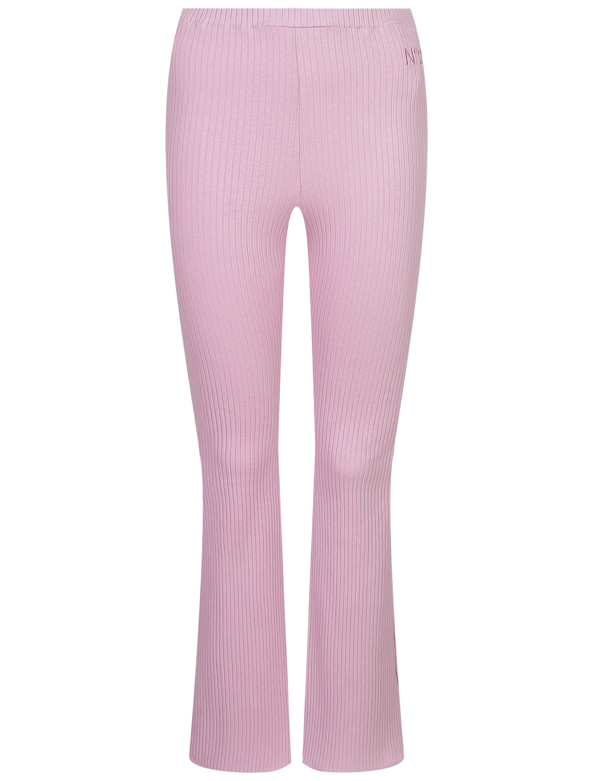 Брюки-клёш в рубчик