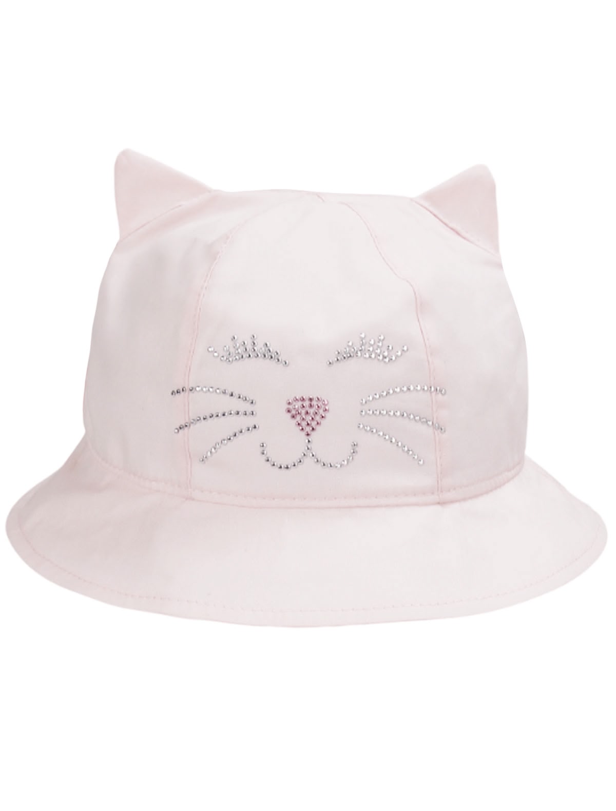 Розовая панама с мордочкой
