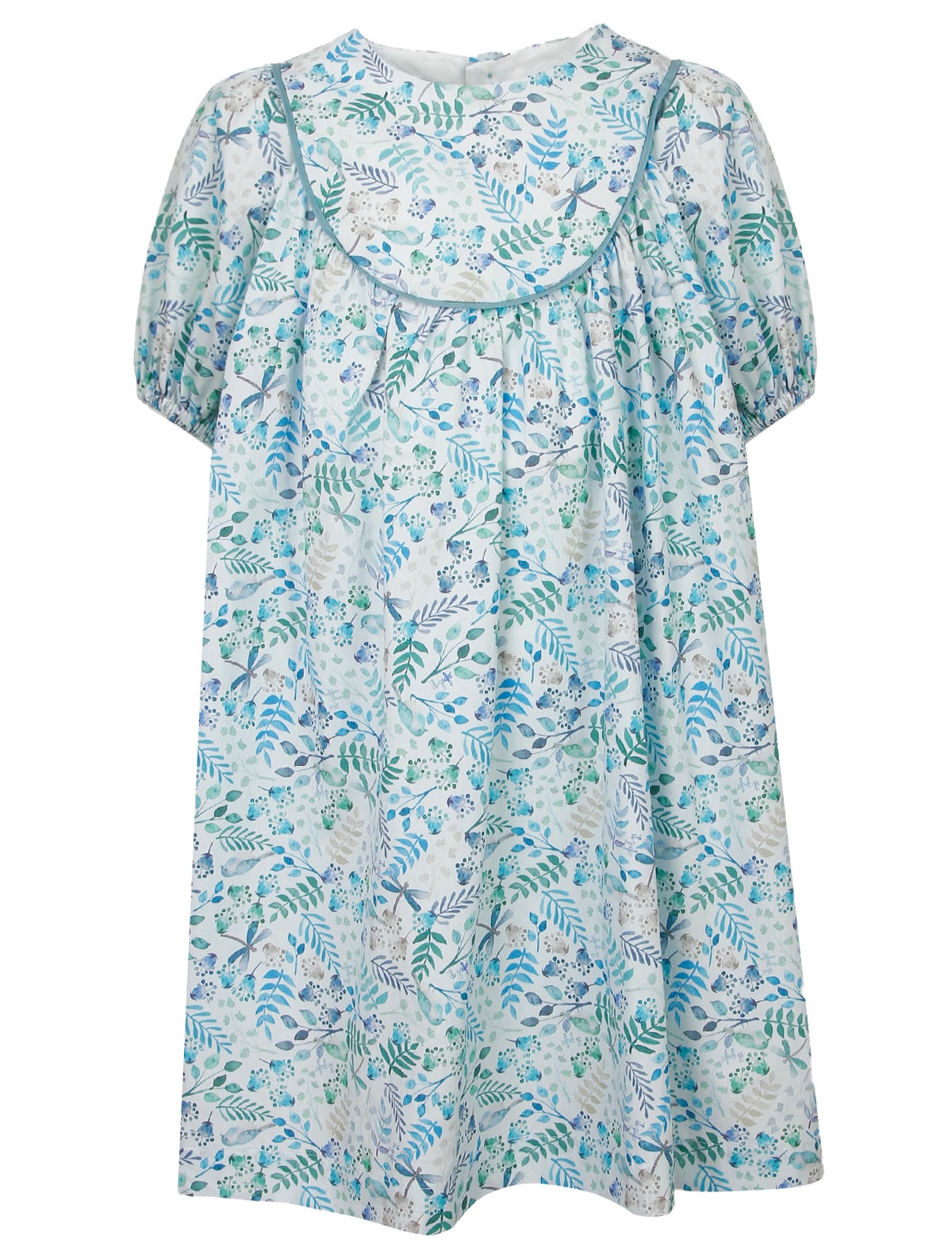 Голубое платье свободного кроя