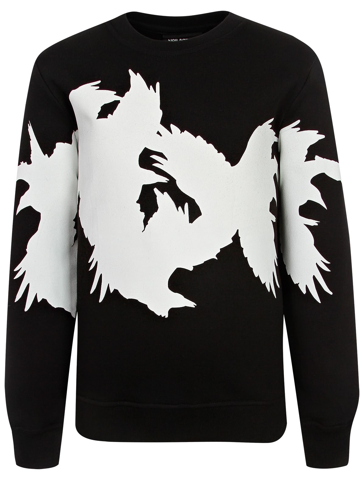 Свитшот из хлопка с силуэтами птиц