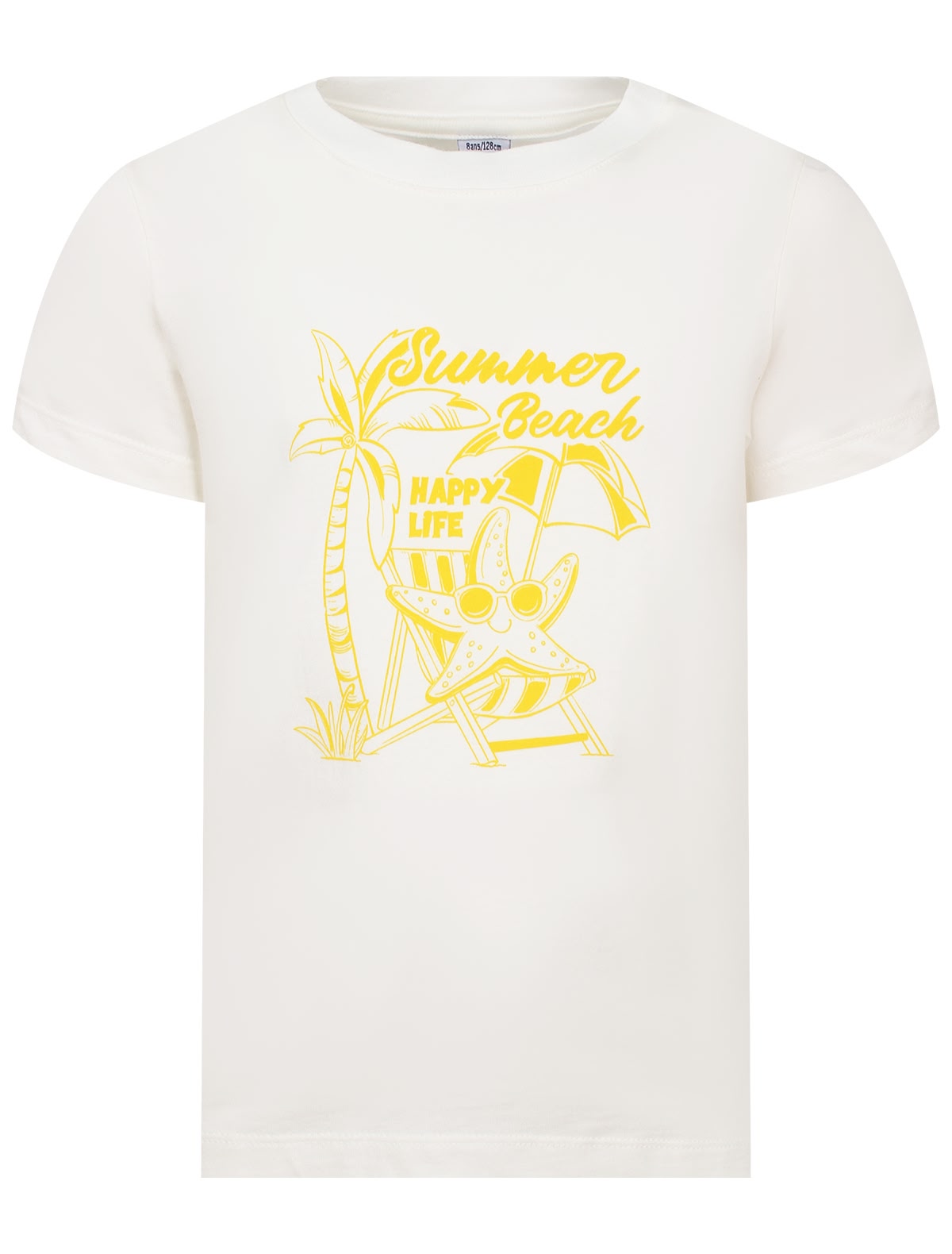 Белая футболка с принтом