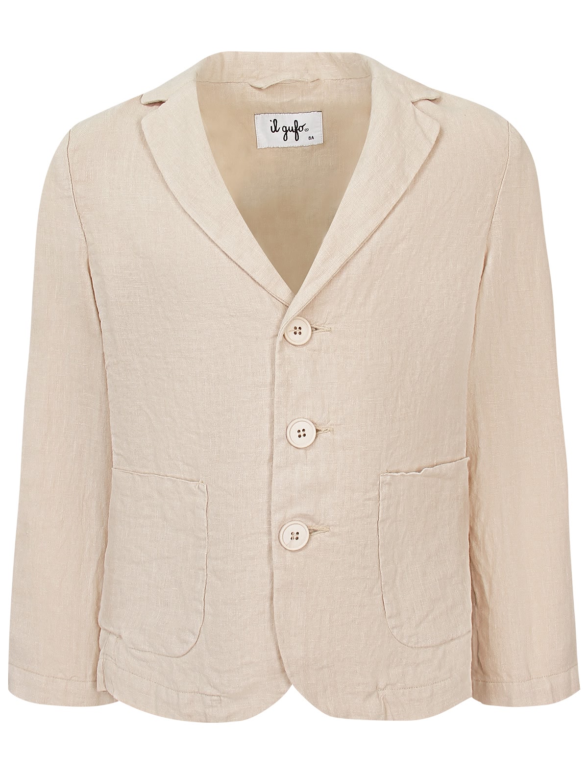 Бежевый пиджак из льна