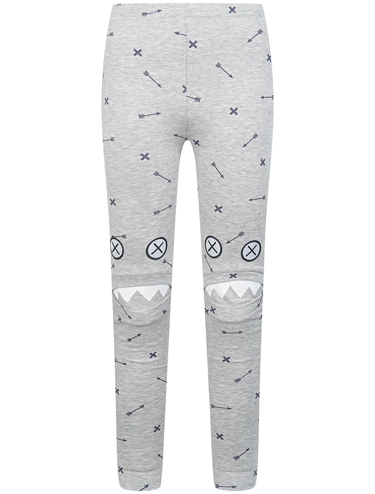 Серые леггинсы с принтом "стрелы"