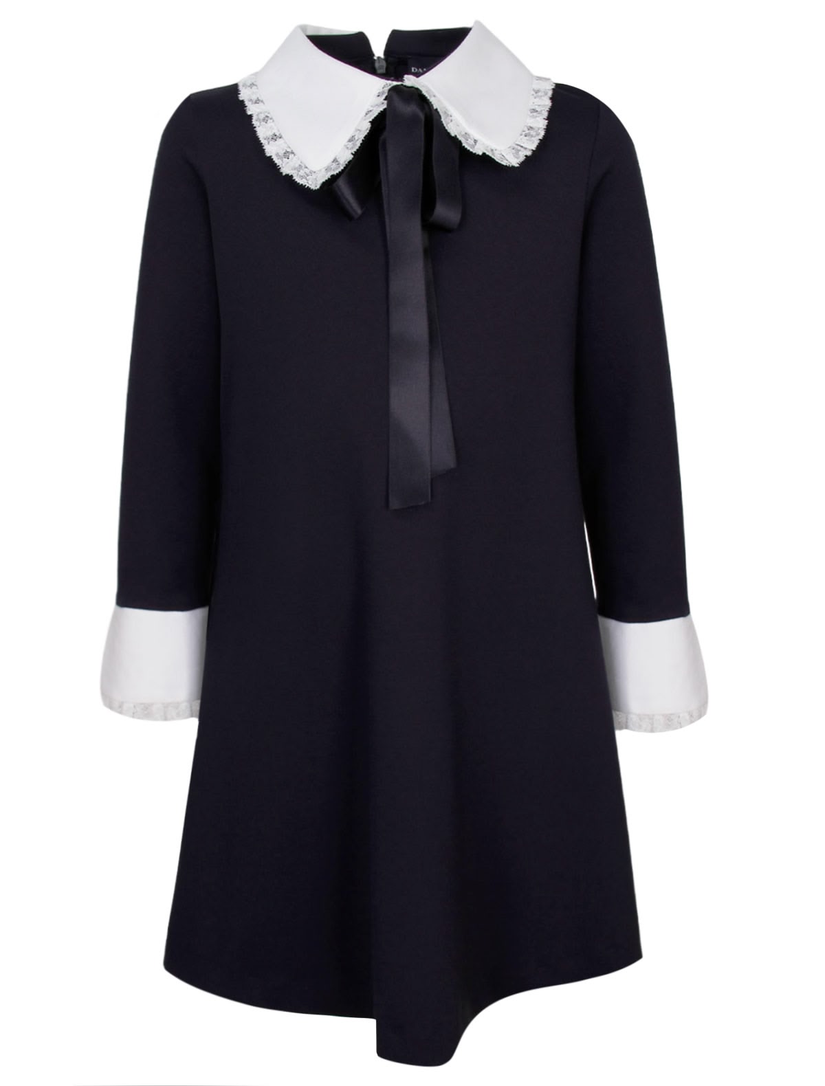 Платье с кружевным воротником