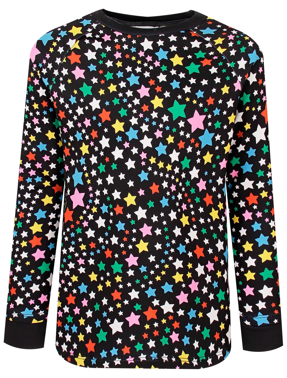 Лонгслив с разноцветными звездами