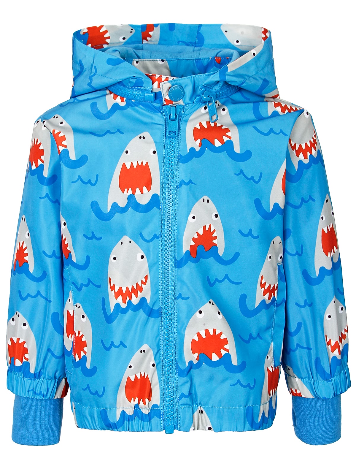 Голубая куртка с акулами