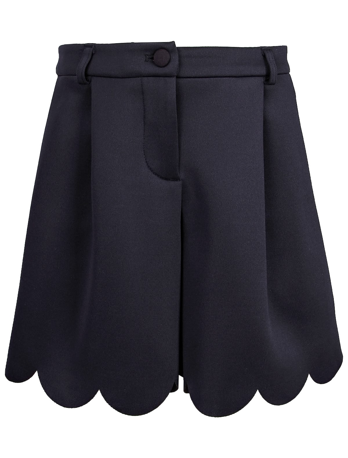 Синие шорты с защипами