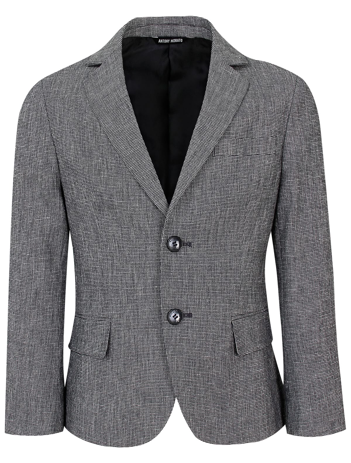 Серый однобортный пиджак