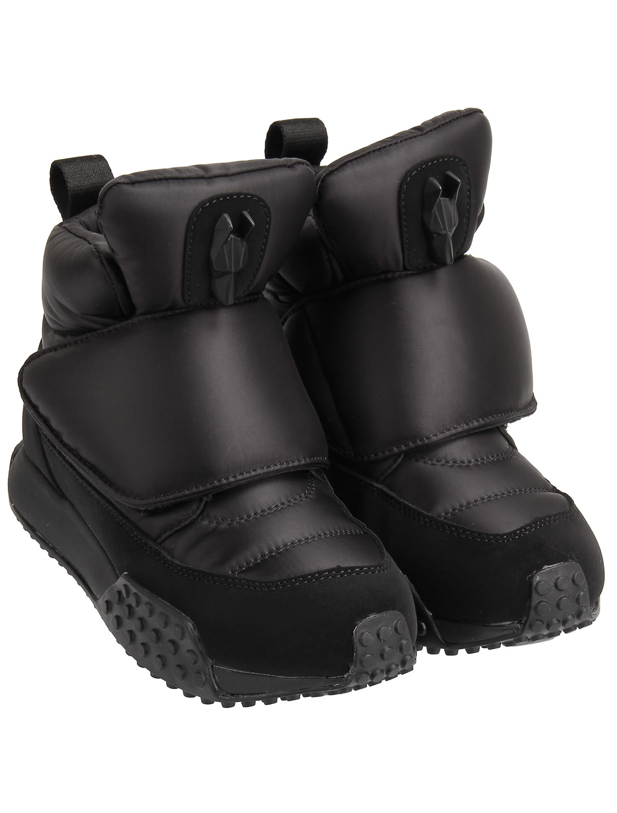 Черные ботинки на липучке