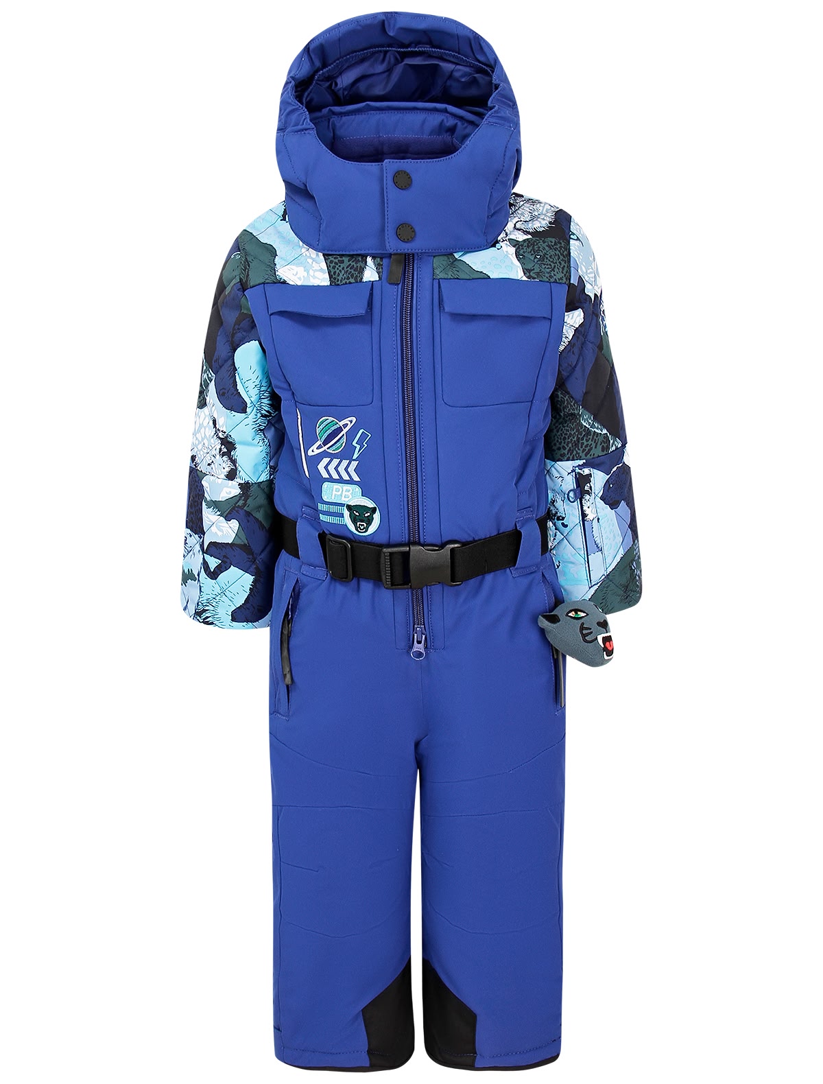Синий утепленный комбинезон