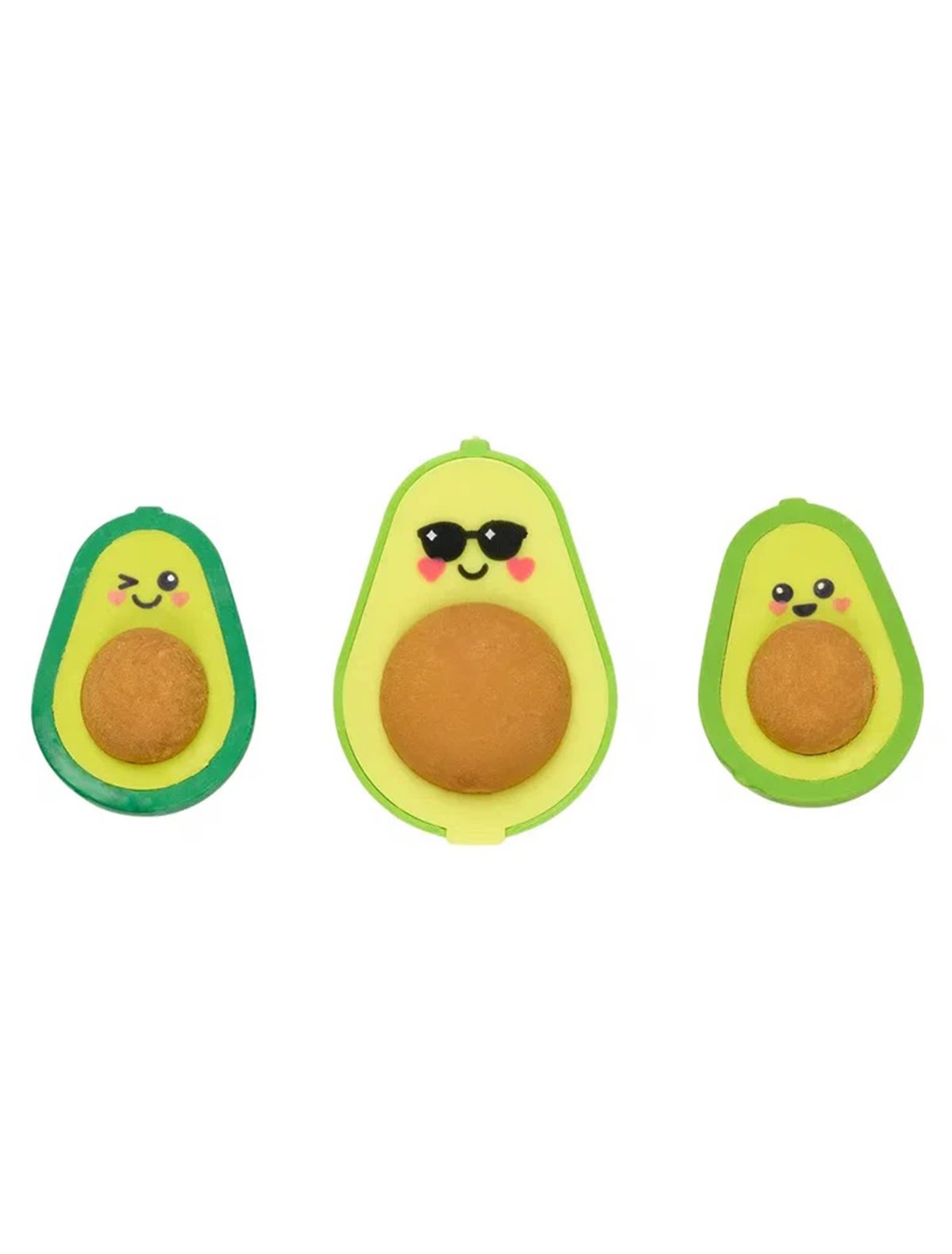 Набор ластиков с точилкой "Авокадо", 3шт.