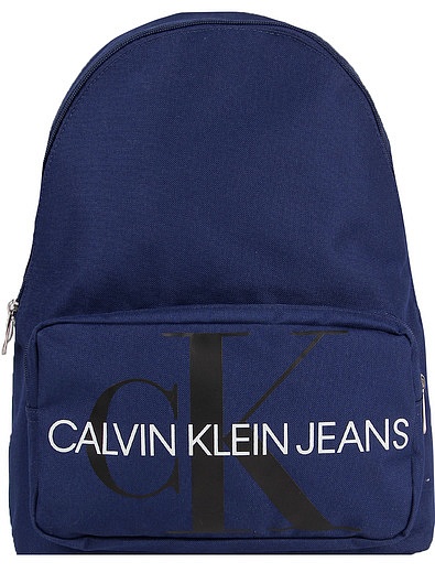 Синий рюкзак с логотипом CALVIN KLEIN JEANS - 1504528070051 - Фото 1