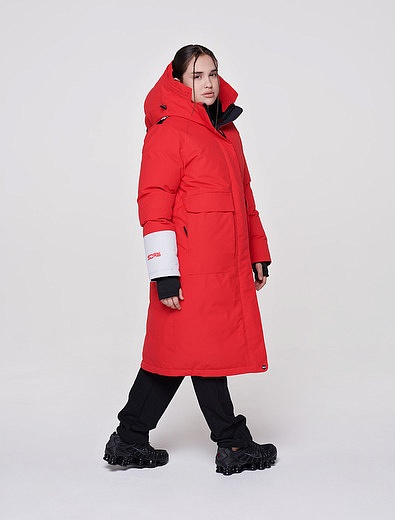 Ярко-красное пуховое пальто BASK - 1124509383101 - Фото 3
