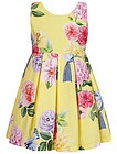 Жёлтое платье с цветочным принтом - 1054609375860
