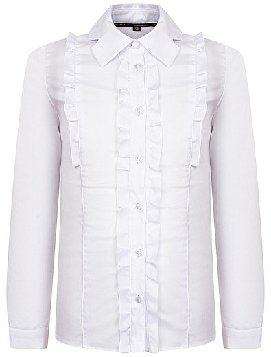 Белая блуза с оборками JUNIOR REPUBLIC - 1034500181456 - Фото 1