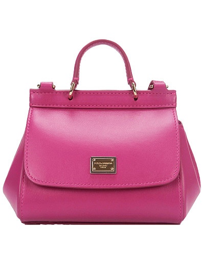 кожаная сумка цвета фуксии Dolce & Gabbana - 1204508280134 - Фото 1