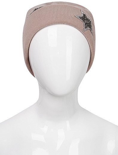Розовая шапка из шерсти и кашемира «Звезды» Regina - 1351909980160 - Фото 3