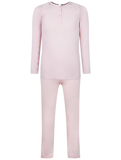 Розовая пижама с кружевными вставками Sognatori - 0214509070048 - Фото 1