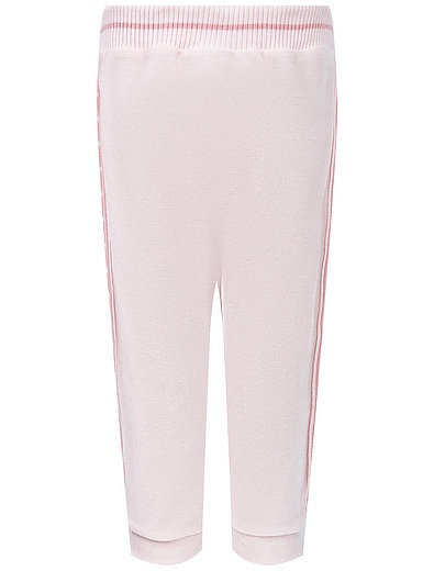 Розовые спортивные брюки с лампасами Fendi - 4244529270605 - Фото 3