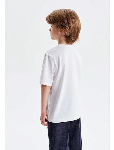 Белая футболка с имитацией кармана SILVER SPOON - 1134519416362 - Фото 4
