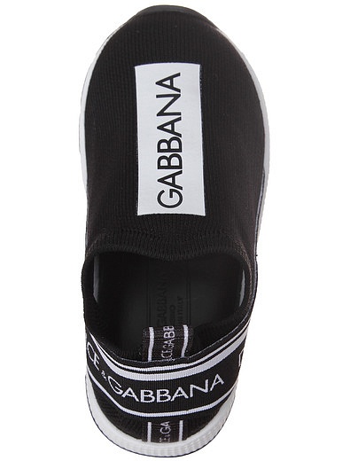 Кроссовки-сникеры с принтом логотипа Dolce & Gabbana - 2104509280395 - Фото 4