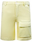 Желтые шорты с накладным карманом - 1414619170815