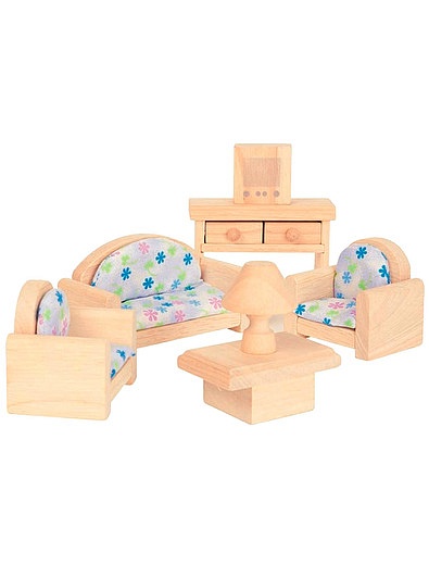 Набор мебели из каучукового дерева для кукольного дома PLAN TOYS - 7132529980570 - Фото 1