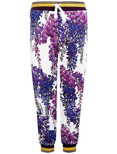 спортивные брюки с цветочным принтом Dolce & Gabbana - 4244509270458 - Фото 1