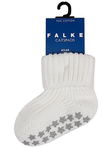 Белые носочки с нескользящей подошвой FALKE - 1534529080292 - Фото 1