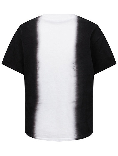 Черно-белая футболка с логотипом DKNY - 1134609174158 - Фото 2