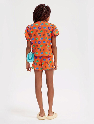 Блуза с разноцветными рыбками LÉAH - 1034500370065 - Фото 6