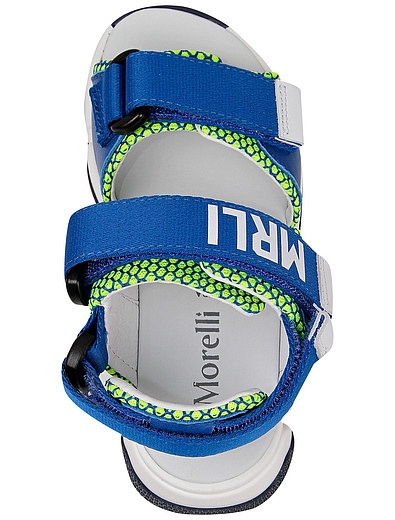 Синие сандалии с неоновыми вставками Morelli - 2074519072160 - Фото 4