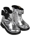 Серебряные ботинки с бантиками - 2034209981257