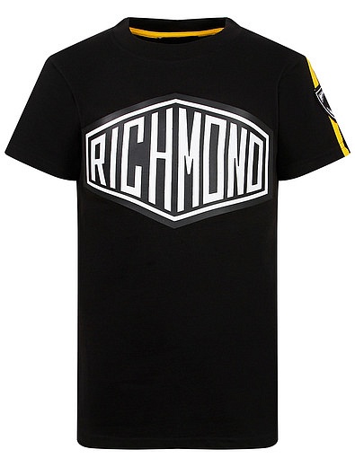 Черная футболка с логотипом JOHN RICHMOND - 1134519182670 - Фото 1