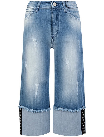 Голубые джинсы с подворотами MAELIE - 1161509970801 - Фото 1