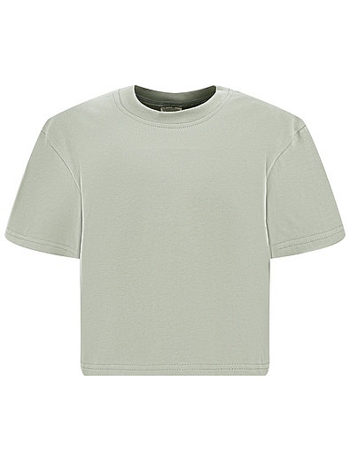Оливковый комплект из футболки и шорт МиниЛуна - 3024500280172 - Фото 3