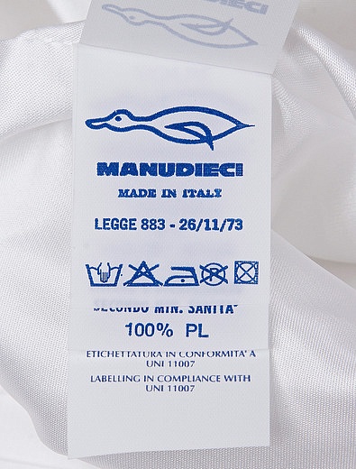 Белый пуховый конверт с бантиками Manudieci - 3381209980285 - Фото 3