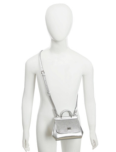 Серебристая сумка Dolce & Gabbana - 1204508370620 - Фото 4
