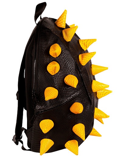 Черный Рюкзак с желтыми шипами 44х30 MUI-MaxItUP - 1504520280243 - Фото 4