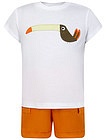 Хлопковый Комплект из футболки с принтом и шорт - 3024519170747