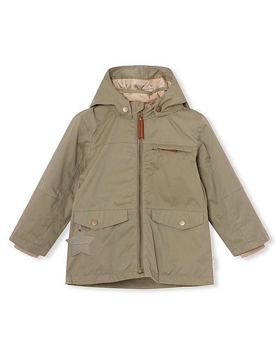 Утепленная куртка цвета хаки Mini a Ture - 1074519271410 - Фото 1