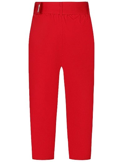 Красные брюки с поясом и заклепками TWINSET - 1084509272914 - Фото 2
