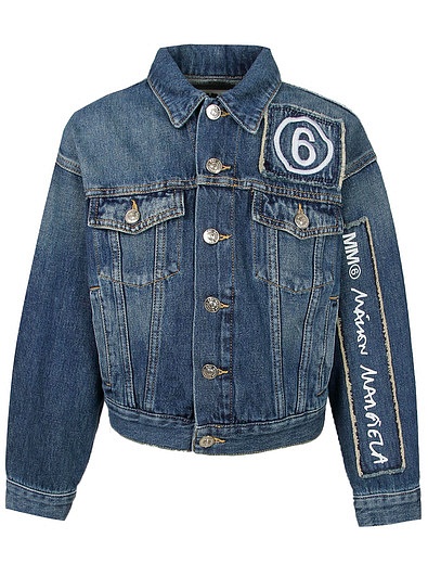 джинсовая куртка с нашивками MM6 Maison Margiela - 1074529280068 - Фото 1