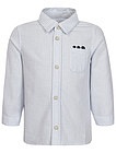 Полосатая рубашка с вышивкой Ежики - 1014519383157